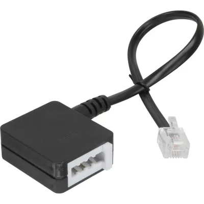 Produktbild von InLine TAE Adapterkabel, RJ11 Stecker auf TAE-N Buchse, 0,2 m, RJ-11, TAE (N), Schwarz, 14 g, 140 mm