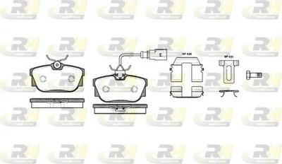 Produktbild von ROADHOUSE Bremsbeläge Satz Hinten Bremsklötze für VW Transporter IV Bus (70B, 70C, 7DB, 7DK, 70J, 70K, 7DC, 7DJ) 2767.12