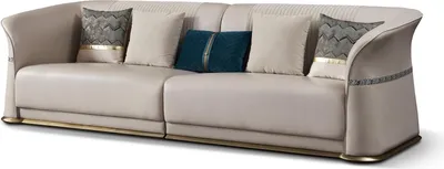 Produktbild von Leder 3-Sitzer Sofa in Schwarz, Modern Chesterfield Design