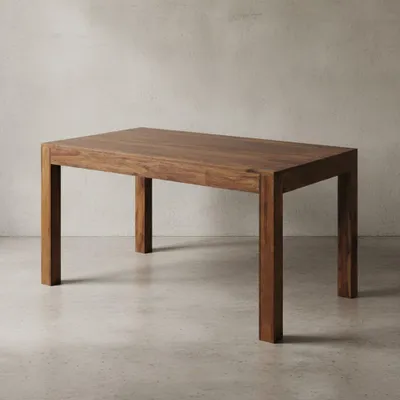 Massiver Sheesham Esstisch_ 140x80 cm_ modernes Design_ stabile Standbeine_ einfache Pflege_ ideal für Esszimmer und Küche - KADIMA DESIGN_Größe_ 140x80x76 cm_#sku_BARWL1.320#