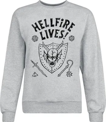 Produktbild von Stranger Things Sweatshirt Herren Season 5 - Hellfire Lives! grau M
