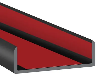 Imagen del producto de Borde de goma, protector flexible en forma de U autoadhesivo de 2-1/4 pulgadas, 6 metros (20 pies)