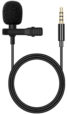 Produktbild von Lavalier-Mikrofon, Ansteckmikrofon für Handy und PC, mit 1,5 m Verlängerungskabel, ideal für Interviews, Vlogs und Podcasts.