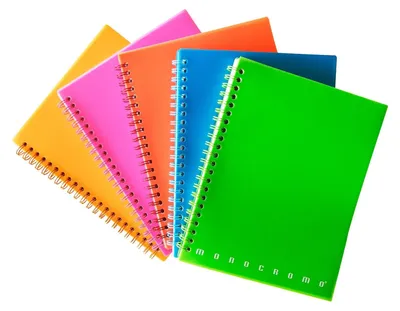 Obrázek produktu pro Blokové zápisníky Pigna formátu A4, jednobarevné, s fluorescenčním papírem a 5 barevnými dělicími listy