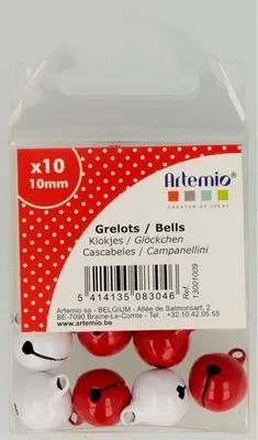 Zdjęcie produktu dla 20 małych białych i czerwonych dzwonków