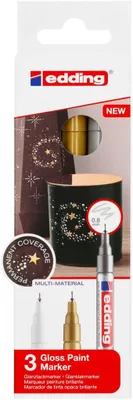 Zdjęcie produktu dla Marker olejowy błyszczący metaliczny 0,8mm 3szt