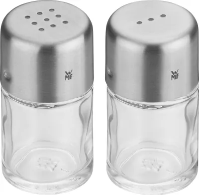 Produktbild von WMF BEL GUSTO, Salz- und Pfefferstreuer-Set, Edelstahl, Transparent, Glas, Edelstahl, Edelstahl, Edelstahl, 30 mm