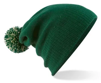 Image de Beechfield - Bonnet pour hommes/femmes unie FK248 (taille unique) (vert bouteille/blanc naturel)