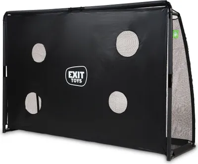 Image de EXIT Finta Acier But de Football 300x200cm – But de Football – pour Enfants – Jardin – Noir