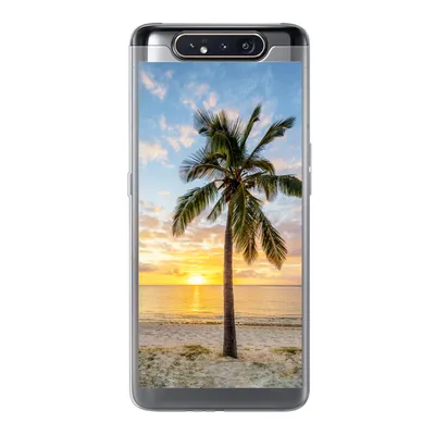 Produktbild von MuchoWow® Handyhülle Schutzhülle Hülle für Samsung Galaxy A80 Strand - Palme - Sonnenuntergang Silikon Softcase Handy Hülle - Schutzdeckel