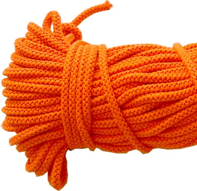 Produktbild von 8 mm x 50 m  100 % Baumwolle Baumwollkordel Seile Kordel mit Polyacryl kern Orange Ø 8 mm