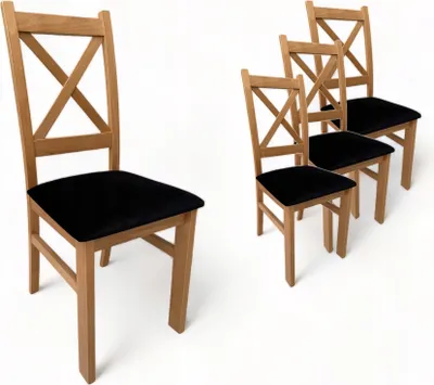 Obrázek produktu pro 4x čalouněná židle Crossbone Oak Craft + Black
