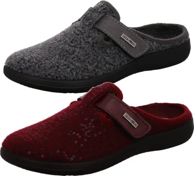Produktbild von Rohde Damen Hausschuhe Pantoffeln Softfilz Bari 6556, Größe:39 EU, Farbe:Rot