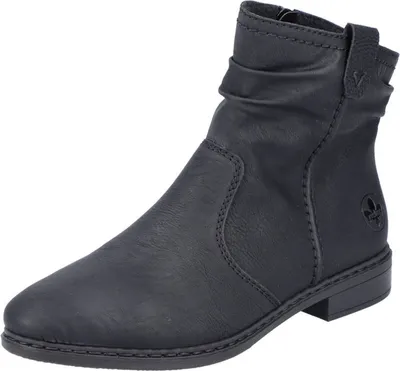 Produktbild von Rieker Damen Stiefelette Reißverschluss Raffung 71675, Größe:40 EU, Farbe:Schwarz