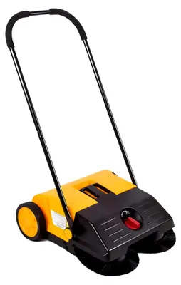 Produktbild von Handkehrmaschine mit einem Radius von 55 cm und einem Fassungsvermögen von 25 l – platzsparend und verstellbar