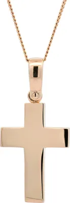 Produktbild von Anhänger Kreuz mit 1,1 mm Goldkette 42 cm 585-14 Karat Gold