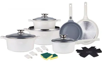 Image de Batterie de cuisine 19 pièces Tous feu dont induction Rouge Swiss Haus SH-LG3019R