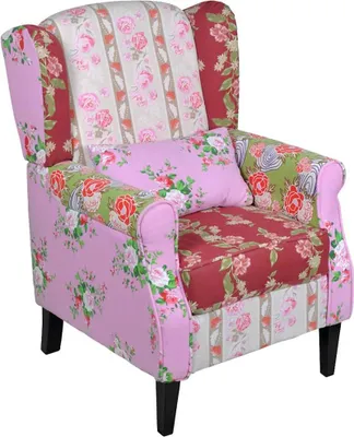 Produktbild von vidaXL Sessel mit Patchwork-Design Stoff