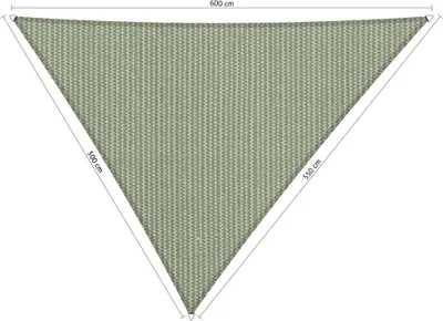 Produktbild von SHADOW COMFORT 5 x 5,5 x 6 m Dreieckiges Sonnensegel Moonstone Green Ungleichseitig