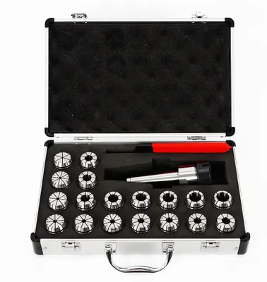 Image de Ensemble de mandrins de serrage pour fraiseuse CNC - Porte-mandrin MT3 ER32 - Acier allié - Mandrins de serrage de 3 à 20 mm - Porte-mandrin de 5 x 14 cm - Clé de 20,5 cm