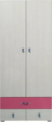 Produktbild von Jugendkleiderschrank Rosa / Weiß 190x80x50 cm
