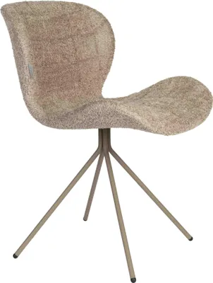 Produktbild von 2er Set Zuiver OMG Esszimmerstuhl Stahl/Polyester weiß