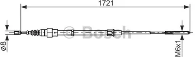 Produktbild von Bosch Seilzug, Feststellbremse Links 1 987 477 406