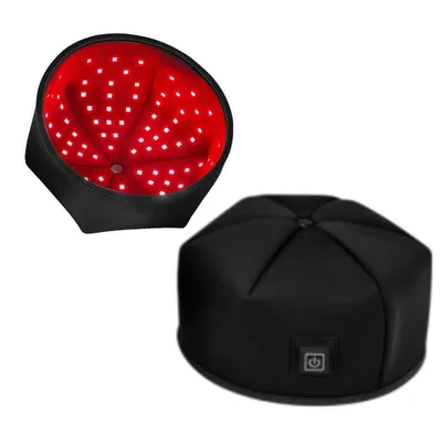 Produktbild von Laser-Haarkappe,rotes Anti-Haarausfall-Licht,Rotlichttherapie-Kappe,KopfhautpflegekappeUnisex,3 Modi (660 nm + 850 nm) 120 LEDs,für Zuhause,Schwarz