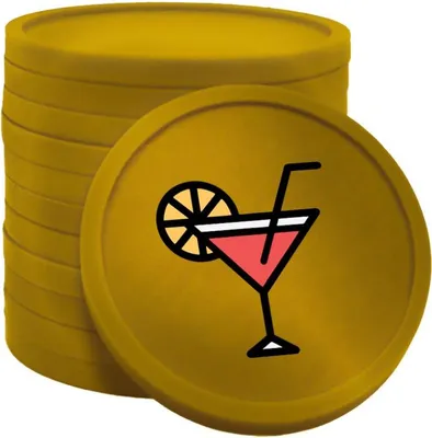 Immagine prodotto di Monete da cocktail CombiCraft oro Ø29mm stampate su un lato - 100 pezzi