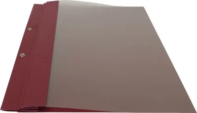 Produktbild von Berichtsmappen B2, bordeaux, VPE= 100 St. satinierte Folie, silberne Ösen