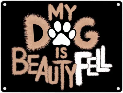 Produktbild von My Dog is beautyFell Metallschild in 15x20 cm