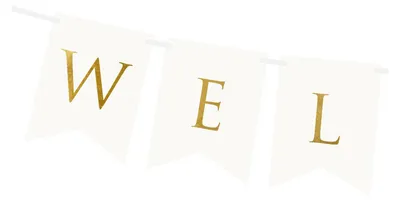 Produktbild von DIY Welcome Girlande weiß 95cm