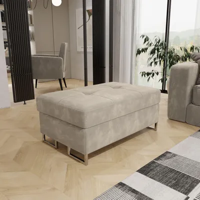 Produktbild von Masseno Polsterhocker BARLET Pouf Creme 100x60 cm