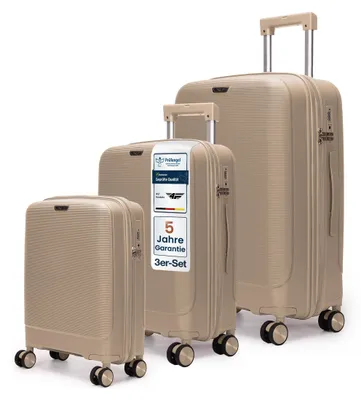Immagine prodotto di Set di valigie rigide leggere, composto da 3 pezzi (taglie M/L/XL) – Set di valigie con lucchetto TSA