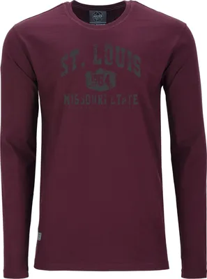 Produktbild von Übergrößen Longshirt St. Louis dunkelgrau AHORN SPORTSWEAR Maroon Red 4XL
