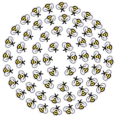 60 Bienen-Stickpatches, Aufbügelbilder für Kleidung