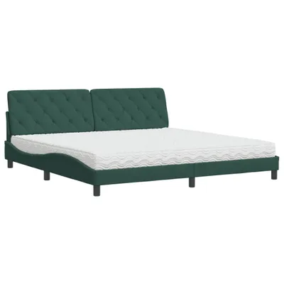 Obrázok produktu pre Posteľ s matracom tmavozelený 200x200 cm zamat