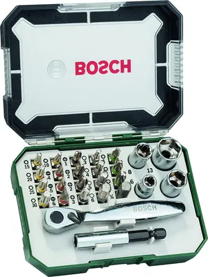 Image de Set d'embouts de vissage + cliquet BOSCH 26 pièces - 2607017322