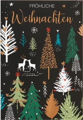 Produktbild von Weihnachten Glückwunschkarte im Format 115 x 17cm mit Umschlag