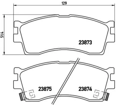 Produktbild von Brembo Bremsbelagsatz, Scheibenbremse Vorderachse P 30 016