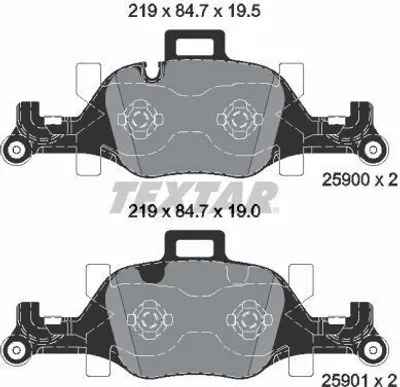 Produktbild von TEXTAR Bremsbeläge Satz Vorne für BMW 7 (G11, G12) 2590002