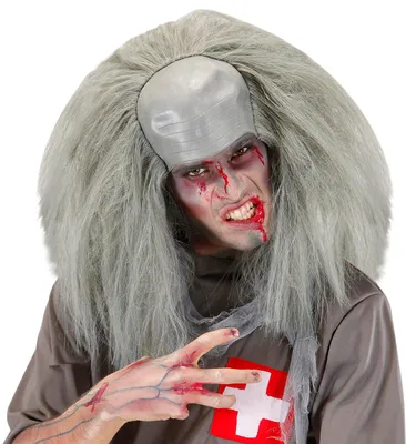Produktbild von Zombie Halbglatze mit Haar grau