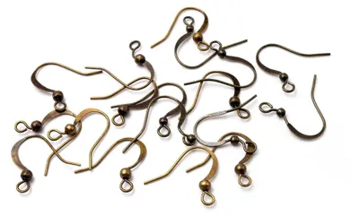 Produktbild von 30 Ohrhaken in antikem Bronze, 15 mm