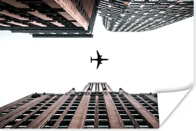 Produktbild von MuchoWow® Poster Flugzeuge - Stadt - Wohnung 90x60 cm - Schlafzimmer