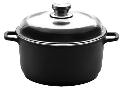 Produktbild von Berghoff Stewpot Fonte ALU 24CM Kochtopf inkl. Deckel, Gusseisen/Gussaluminium, 24 cm Durchmesser, Induktionsherd-geeignet, Antihaftbeschichtung