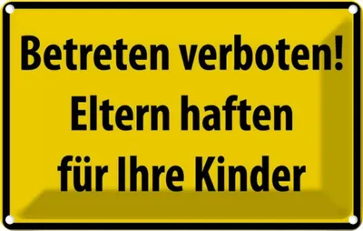 Produktbild von vianmo Blechschild 20x30 cm Betreten Verboten Straßenschild Warnschild Hinweisschild Sicherheit Vorsicht
