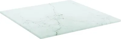 Obrázek produktu pro vidaXL Stolová deska bílá 30x30 cm 6 mm tvrzené sklo mramorového vzhledu
