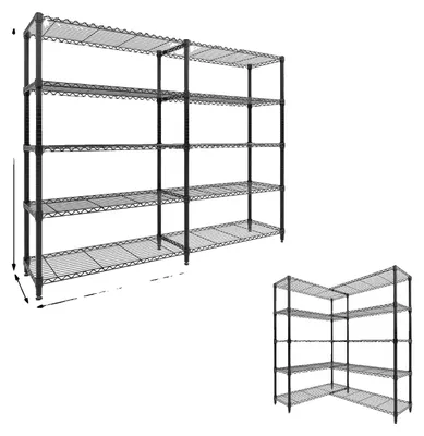 Imagen del producto de Estantería metálica, diseño ajustable, alta capacidad de carga, 5 estantes de 35 cm
