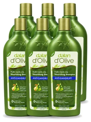 Immagine prodotto di 6 flaconi di shampoo anti-forfora Dalan d'Olive - Nutriente - 400 ml - Confezione  - 6 pezzi