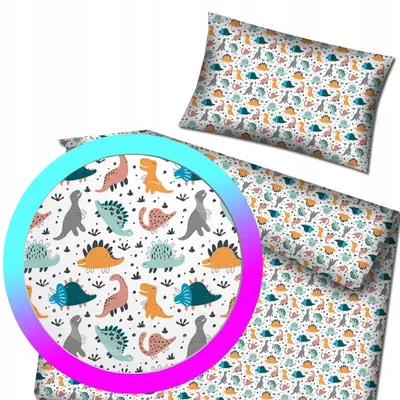 Produktbild von Designpremium Kinderbettwäsche Baumwolle Dinosaurier 90x120 cm